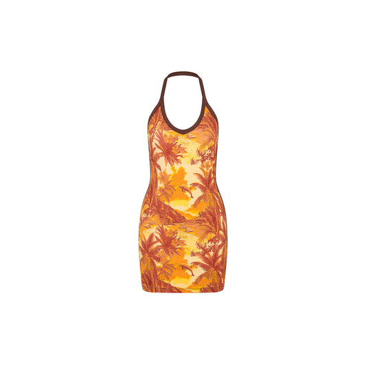 Dip Halter Mini Dress - Vintage Vacay