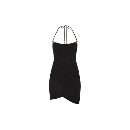 Ruched Side Mini Dress - Twilight Black