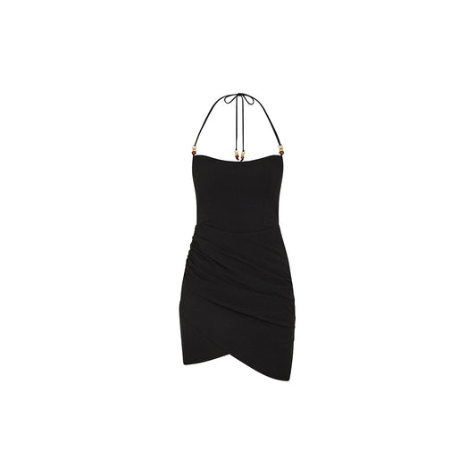 Ruched Side Mini Dress - Twilight Black