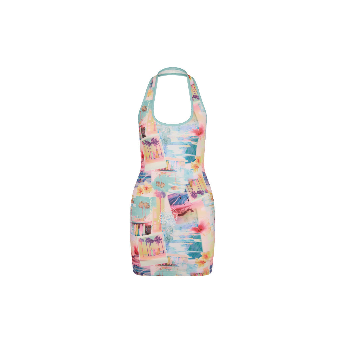 Halter Neck Mini Dress - Sunshine Motel